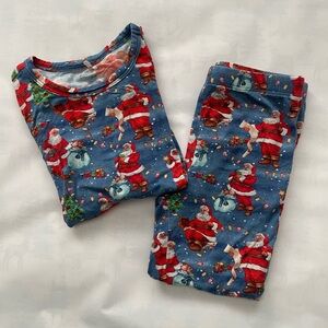 Posh Peanut Blue Santa Kids Pajama Set